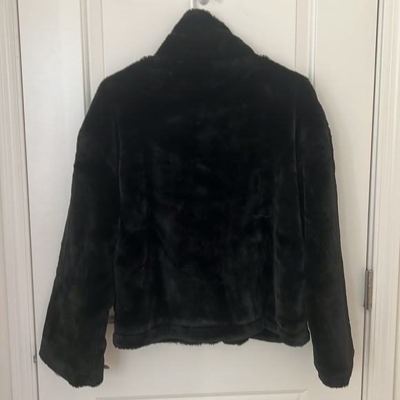 Rebecca Minkoff Black Plush Jacket - Picture 5 of 9